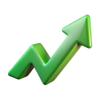 impressive rustic Upward Arrow Growth Chart Green Gradient Cutout detailed png