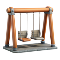 elegant abstract Urban Park Swing Set Isolated Element high resolution png