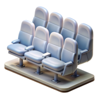 dramatic abstract Empty Auditorium with Seats Transparent authentic png