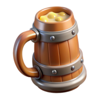 beautiful modern Empty Beer Stein with Handle Cutout professional png
