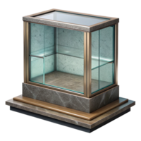 wonderful minimalist Empty Display Case Glass Panels Transparent Background png