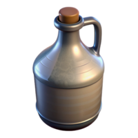 magnificent modern Empty Glass Growler with Lid Isolated original png