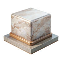stunning vintage Empty Pedestal Square Shape Transparent Background high resolution png