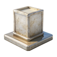 impressive minimalist Empty Pedestal Square Shape Transparent Background png