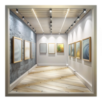 elegant contemporary Empty Wall Gallery Space Transparent Background authentic png