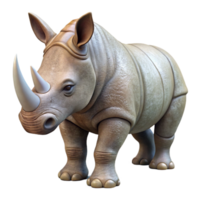 serene minimalist Endangered Rhino Profile Cutout Transparent Background png