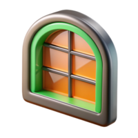 vibrant rustic Energy Efficient Window Closeup Isolated Element authentic png