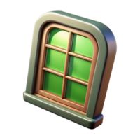 vibrant vintage Energy Efficient Window Closeup Isolated Element authentic png
