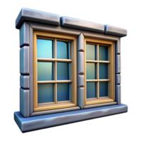 beautiful modern Energy Efficient Windows Front View Isolated professional png
