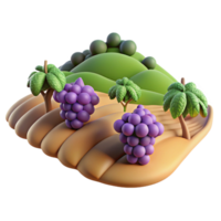 extraordinary rustic Vineyard Rolling Hills Grape Vines Isolated detailed png