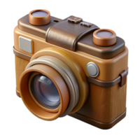 impressive creative Vintage Camera with Lens Cap Transparent Background png