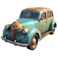 serene abstract Vintage Car Rustic Setting Transparent Background high resolution png
