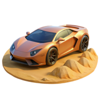 elegant abstract Exotic Car Desert Background Isolated high resolution png