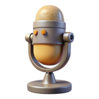 elegant vintage Vintage Microphone with Podcast Recording Icon Transparent Background high resolution png