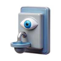 beautiful contemporary Eye Wash Station Wall Mounted Side View Cutout genuine png