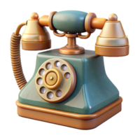 extraordinário criativo vintage Telefone frente Visão isolado Prêmio png