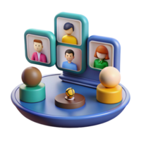 stunning abstract Virtual Meeting Platform with Avatars and Feeds Cutout premium png