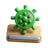 extraordinary rustic Virus Scan in Progress Icon with Green Bar Transparent Background png