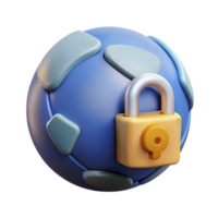 elegant vintage Vpn Connection Icon with Globe and Lock Transparent Background genuine png