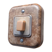 dramatic rustic Wall Switch Dimmer Style Front View Transparent Background professional png