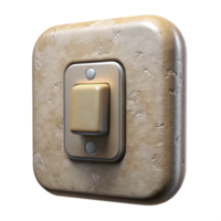 serene classic Wall Switch Toggle Style Front View Isolated png