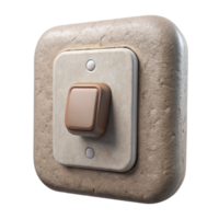 serene rustic Wall Switch Toggle Style Front View Isolated detailed png
