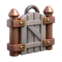 beautiful abstract Farm Gate Isolated with Metal Latch professional png