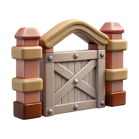 wonderful creative Farm Gate Open Transparent Background original png