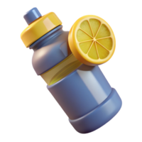 wonderful contemporary Water Bottle with Lemon Wedge Transparent Background authentic png