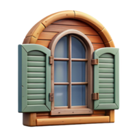 serene abstract Farmhouse Window Cutout with Shutters high resolution png