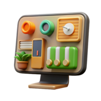 serene minimalist Farm Management Software Dashboard Modern Design Cutout professional png