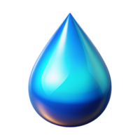 elegant minimalist Water Drop Blue Gradient Isolated Element genuine png