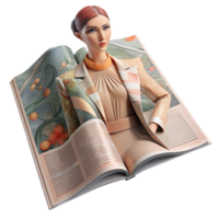 serene rustic Fashion Editorial Layout Magazine Spread Transparent Background high resolution png