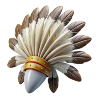 magnificent abstract Feathered Headdress with Long Feathers Cutout authentic png