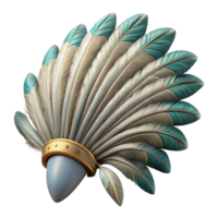vibrant abstract Feathered Headdress with Long Feathers Cutout high resolution png