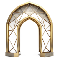 vibrant traditional Wedding Arch Metal Gold Geometric Design Cutout detailed png