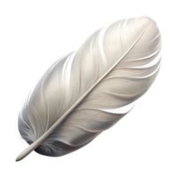 serene modern Feather Single White Downy Texture Isolated high resolution png