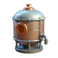 vibrant abstract Fermentation Tank with Airlock Transparent Background high resolution png