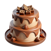vibrant abstract Wedding Cake with Chocolate Ganache Cutout Transparent Background premium png