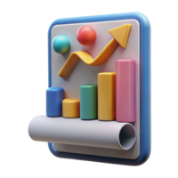 stunning abstract Financial Report Graph with Upward Trend Transparent Background high quality png