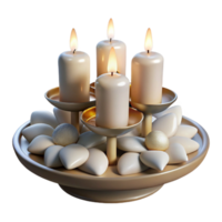 stunning modern Wedding Centerpiece with Floating Candles Isolated high quality png