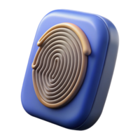 dramatic traditional Fingerprint Scanner Side View Isolated authentic png
