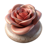 vibrant minimalist Wedding Centerpiece with Single Rose Isolated high quality png