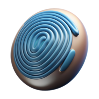 impressive vintage Fingerprint Sensor Close Up View Transparent Background authentic png