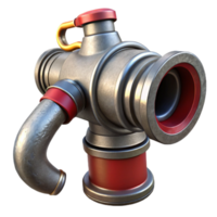 impressive minimalist Fire Hose Nozzle Metal Front View Cutout png