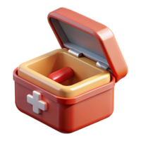 stunning abstract First Aid Kit Open with Supplies Transparent Background premium png
