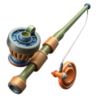 extraordinary modern Fishing Rod and Reel Casting Line Isolated high resolution png