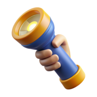magnificent abstract Flashlight Held in Hand Ready for Use Transparent Background professional png