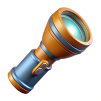 serene rustic Flashlight with Zoom Feature Isolated authentic png