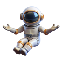 serene traditional Floating Astronaut Zero Gravity Pose Isolated Element high quality png